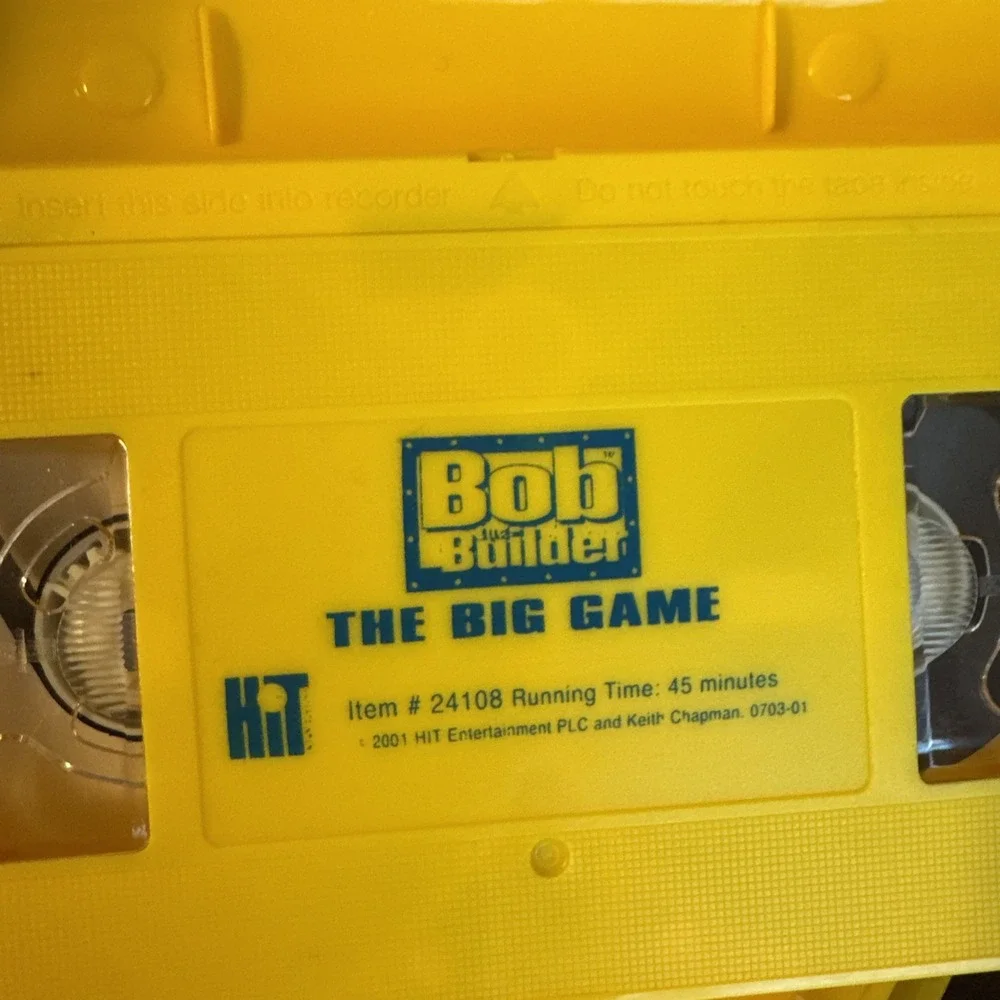4 - Bob the Builder VHS Tapes Yellow Tapes VHS Lot: Busy Bob, Big Game, Can We..